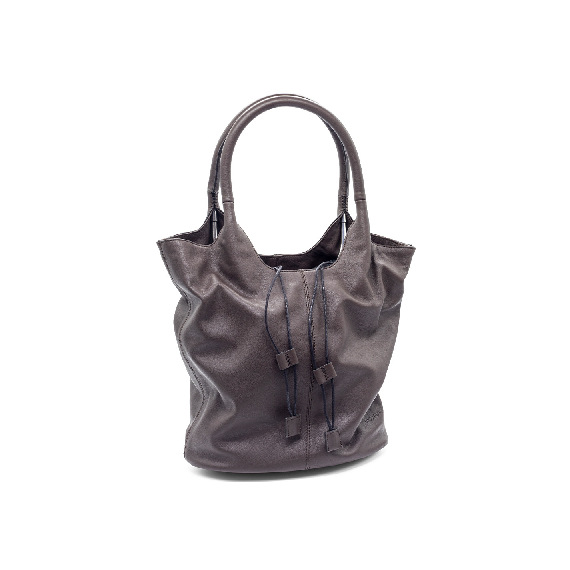 Dafne<br/>Dark brown double-handle shopper  
