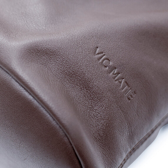 Dafne<br/>Dark brown double-handle shopper  