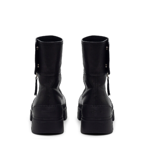 V14 Roccia – Black biker ankle boot  