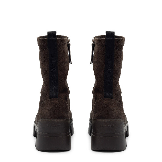 V14 Roccia – Dark brown stretch ankle boot  