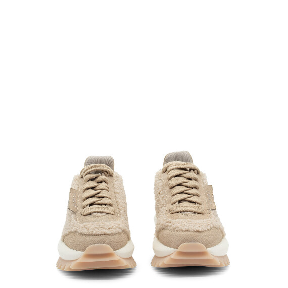 D22 Running-Scarpa pelliccetta cipria