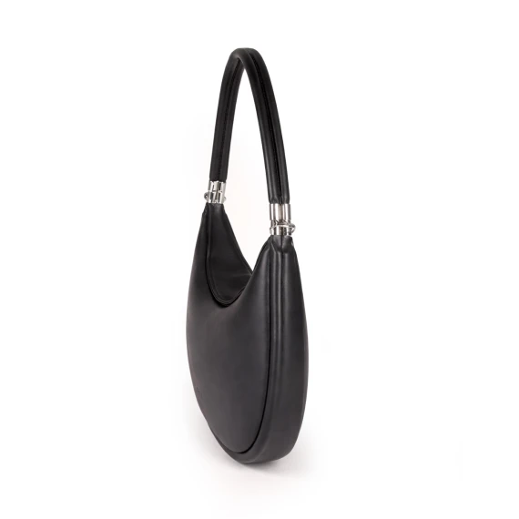 Anastasia small <br>hobo bag in pelle nera