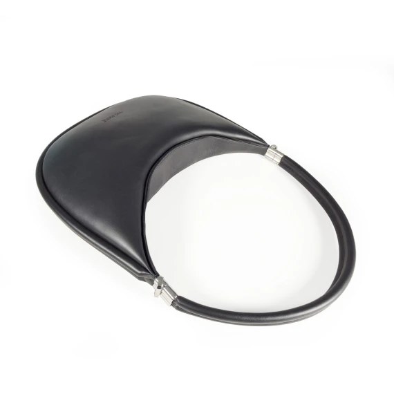 Anastasia small <br>hobo bag in pelle nera