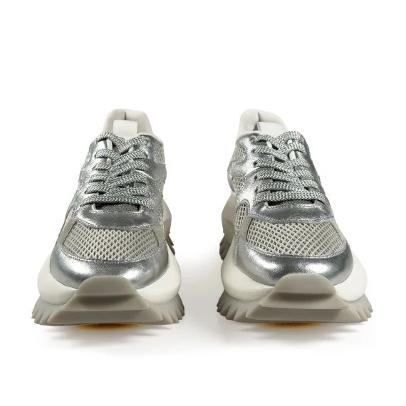 D22 Running__Scarpa allacciata argento/grigia
