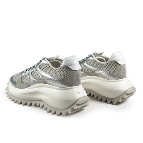 D22 Running__Scarpa allacciata argento/grigia