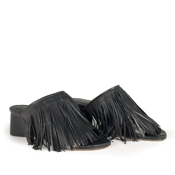 K16_Drop<br>Mule black in soft nappa leather