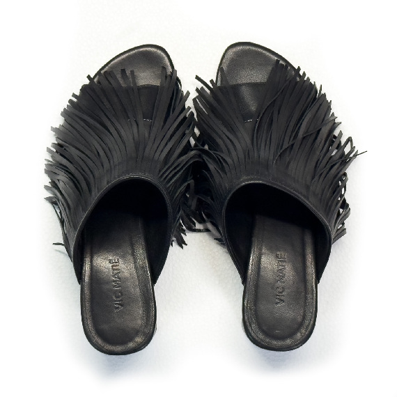 K16_Drop<br>Mule black in soft nappa leather